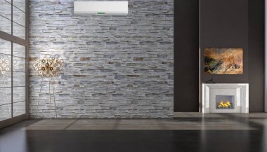 modern parlak iç mekan 3D resimleme