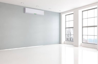 modern parlak iç mekan 3D resimleme