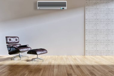 modern parlak iç mekan 3D resimleme