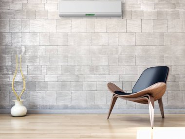 modern parlak iç mekan 3D resimleme