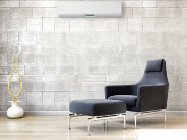 modern parlak iç mekan 3D resimleme