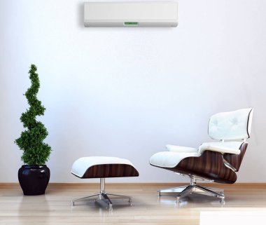 modern parlak iç mekan 3D resimleme