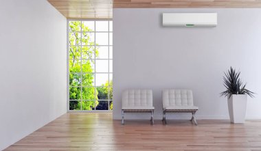 modern parlak iç mekan 3D resimleme