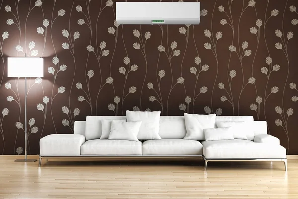 modern parlak iç mekan 3D resimleme