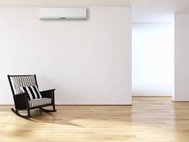 modern parlak iç mekan 3D resimleme