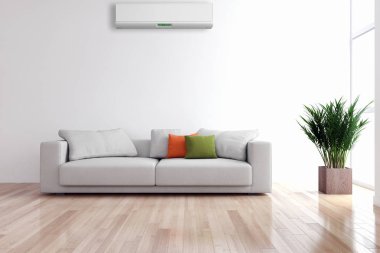 modern parlak iç mekan 3D resimleme