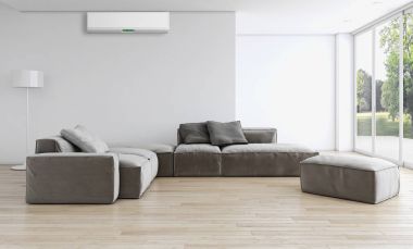 modern parlak iç mekan 3D resimleme