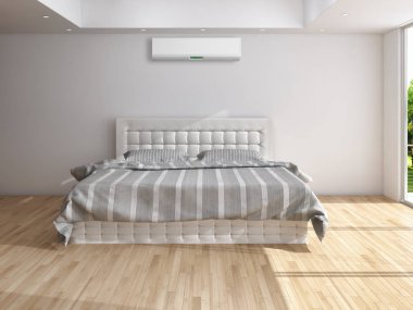 modern parlak iç mekan 3D resimleme