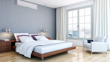 modern parlak iç mekan 3D resimleme