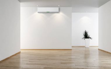 modern parlak iç mekan 3D resimleme