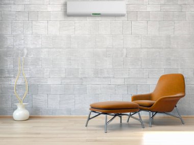 modern parlak iç mekan 3D resimleme