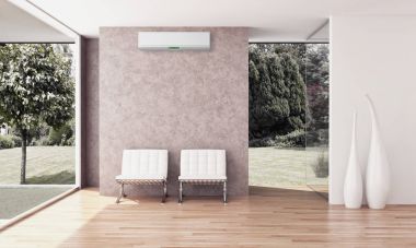 modern parlak iç mekan 3D resimleme