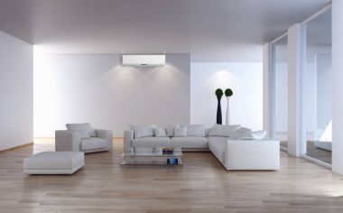 modern parlak iç mekan 3D resimleme