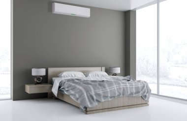 modern parlak iç mekan 3D resimleme