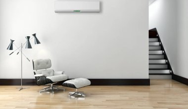 modern parlak iç mekan 3D resimleme