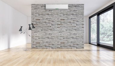 modern parlak iç mekan 3D resimleme