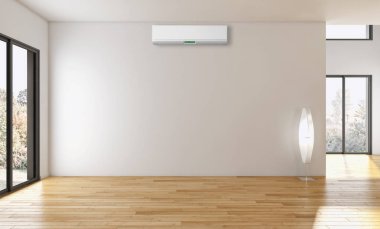 modern parlak iç mekan 3D resimleme