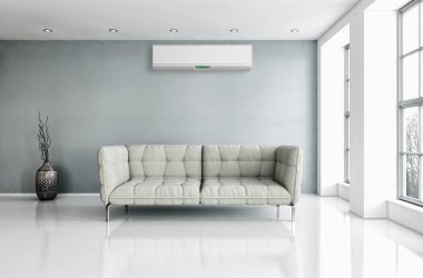 modern parlak iç mekan 3D resimleme