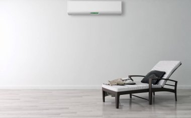 modern parlak iç mekan 3D resimleme