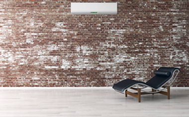 modern parlak iç mekan 3D resimleme