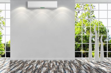 modern parlak iç mekan 3D resimleme