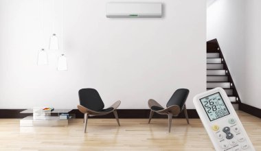 modern parlak iç mekan 3D resimleme