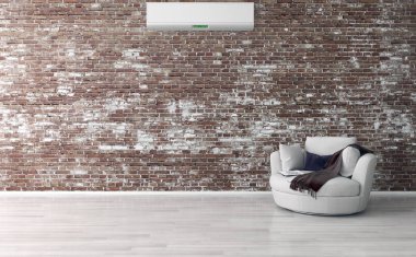 modern parlak iç mekan 3D resimleme