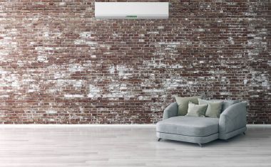 modern parlak iç mekan 3D resimleme