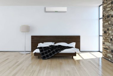 modern parlak iç mekan 3D resimleme