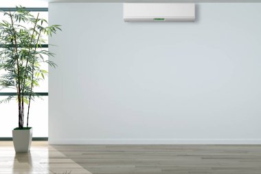 modern parlak iç mekan 3D resimleme