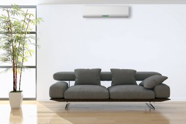 modern parlak iç mekan 3D resimleme