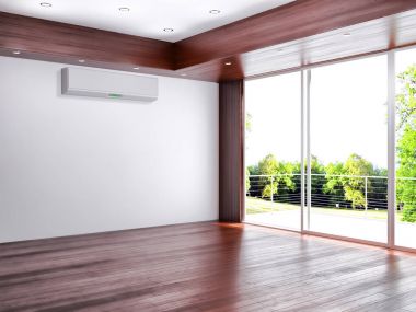 modern parlak iç mekan 3D resimleme