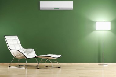 modern parlak iç mekan 3D resimleme