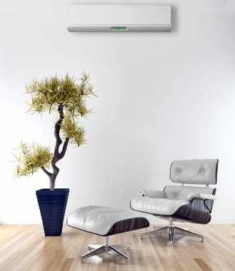 modern parlak iç mekan 3D resimleme