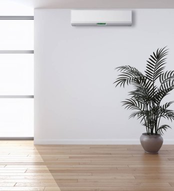 modern parlak iç mekan 3D resimleme