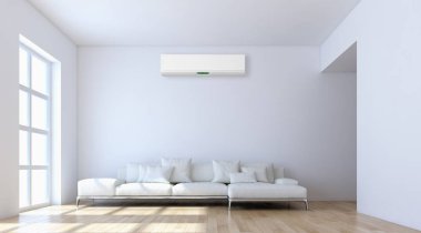 modern parlak iç mekan 3D resimleme