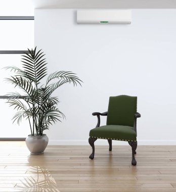 modern parlak iç mekan 3D resimleme