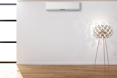 modern parlak iç mekan 3D resimleme