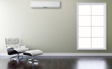 modern parlak iç mekan 3D resimleme