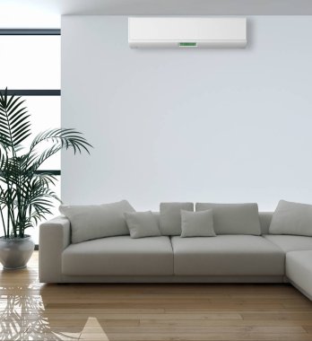 modern parlak iç mekan 3D resimleme