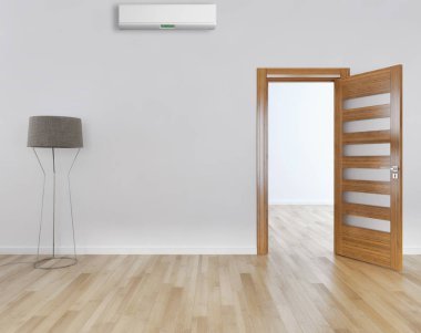 modern parlak iç mekan 3D resimleme