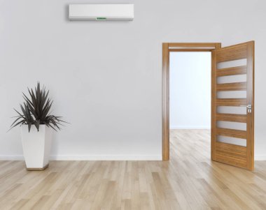 modern parlak iç mekan 3D resimleme