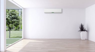 modern parlak iç mekan 3D resimleme