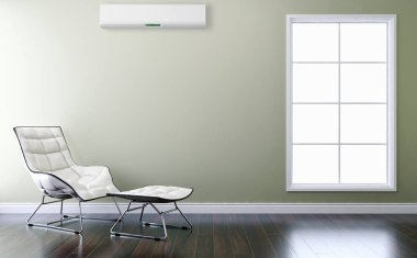 modern parlak iç mekan 3D resimleme