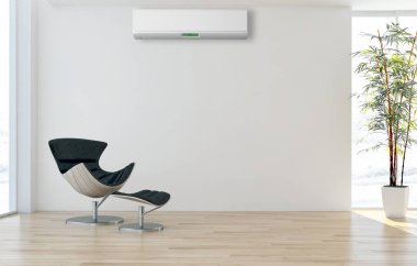 modern parlak iç mekan 3D resimleme