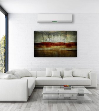 modern parlak iç mekan 3D resimleme