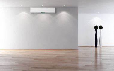 modern parlak iç mekan 3D resimleme