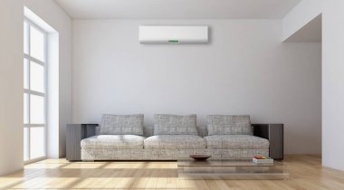 modern parlak iç mekan 3D resimleme