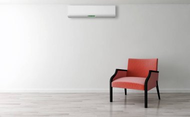 modern parlak iç mekan 3D resimleme