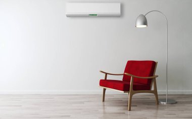 modern parlak iç mekan 3D resimleme